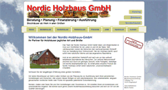 Desktop Screenshot of nordic-holzhaus-gmbh.de